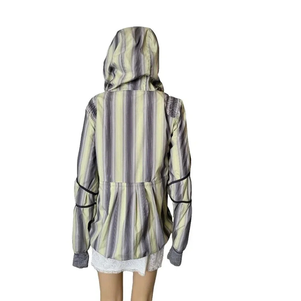 Lululemon Jacket Women's Full Zip Hooded Striped Lined Pockets Running size 10 - Picture 4 of 8